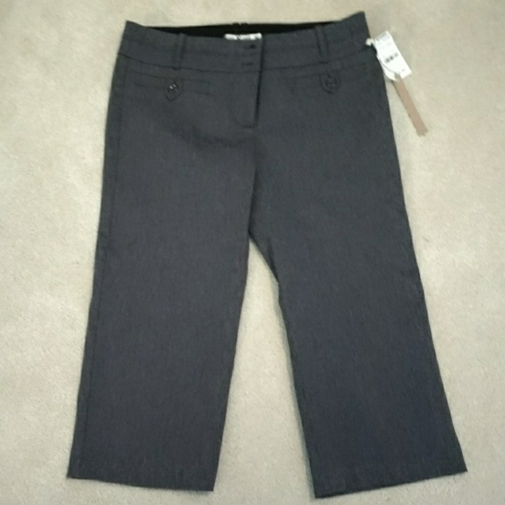 NWT Dark Gray Capri Dress Pants